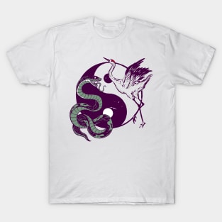 yin yang snake and swan T-Shirt